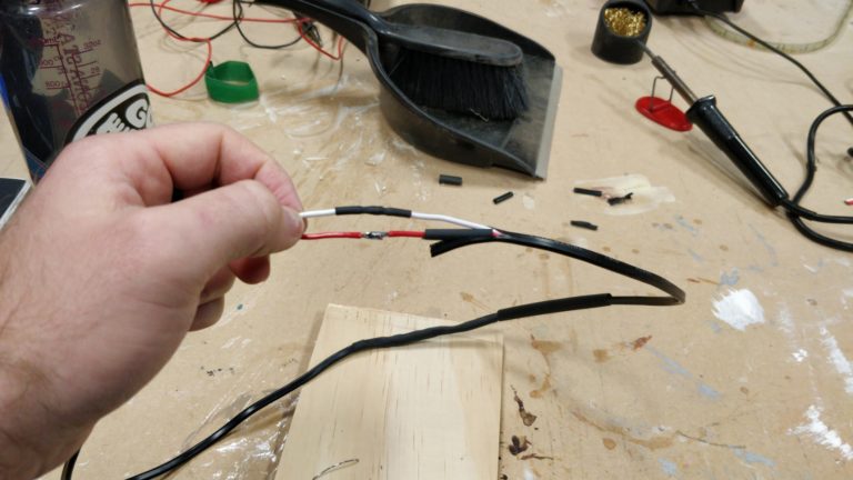 Heat shrink about to be applied